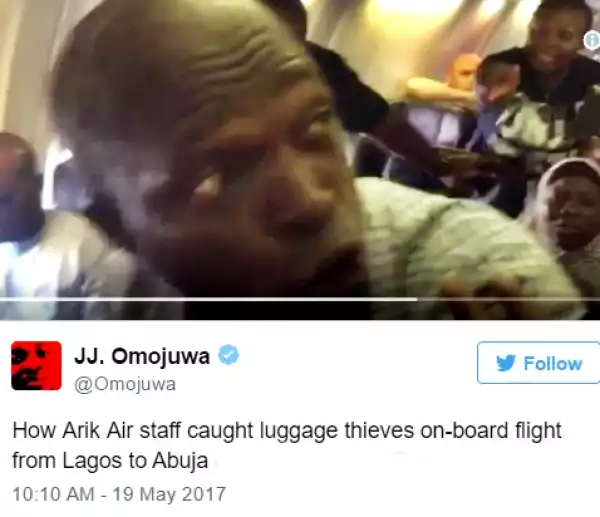 Gang of Thieves Stealing from Passengers Caught by Arik Air Staff Onboard a Flight from Lagos-Abuja